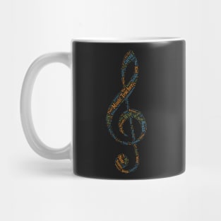 Music Teacher Gifts Key Sol Pentagram Notes design Mug